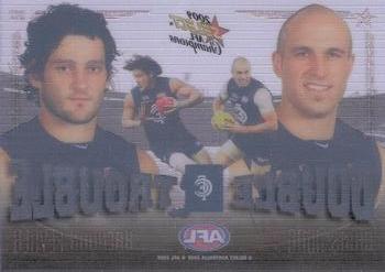 2009 Select AFL Champions - Double Trouble #DT2 Chris Judd / Brendan Fevola Back